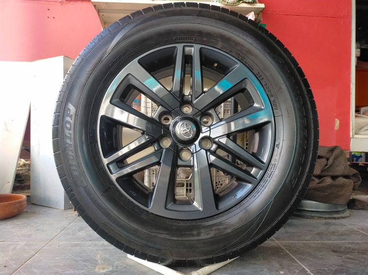 แม็กโตโยต้า สีอบpowder coat ขอบ18 พร้อมยางดันลอป 265 60 18 ปี24 ใส่revo vigo fortunerได้ทุกรุ่น รูปที่ 3