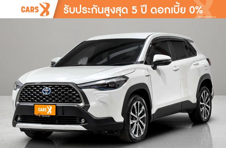 รถ Toyota Corolla Cross 1.8 Hybrid Premium สี ขาว