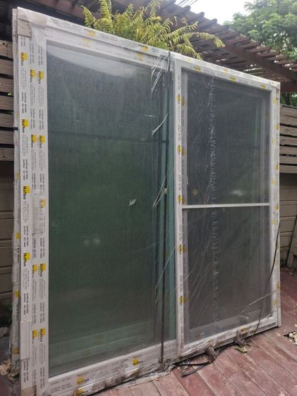 ขายต่อของใหม่ ยังไม่แกะห่อเลย ประตูบานเลื่อน UPVC S-S HOFFEN PRO 200X205 ซม. สีขาว (มี 2 ชุด) รูปที่ 2
