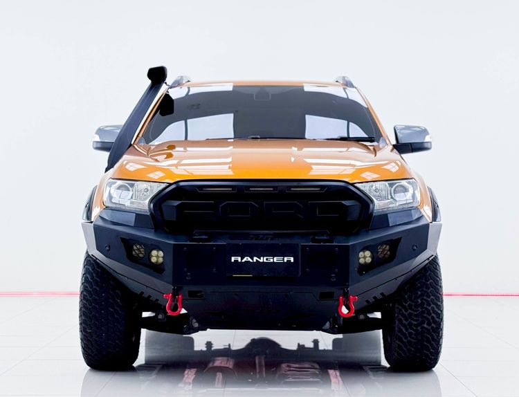 Ford Ranger 2019 2.0 Hi-Rider Wildtrak Pickup ดีเซล ไม่ติดแก๊ส เกียร์อัตโนมัติ ส้ม รูปที่ 3