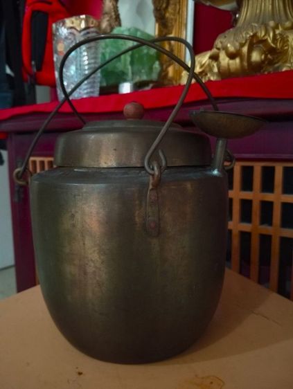 หม้อต้มสมุนไพรเก่าโบราณอายุเป็นร้อยปีสภาพเยี่ยมครบชุด รูปที่ 4