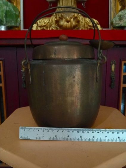 หม้อต้มสมุนไพรเก่าโบราณอายุเป็นร้อยปีสภาพเยี่ยมครบชุด รูปที่ 10