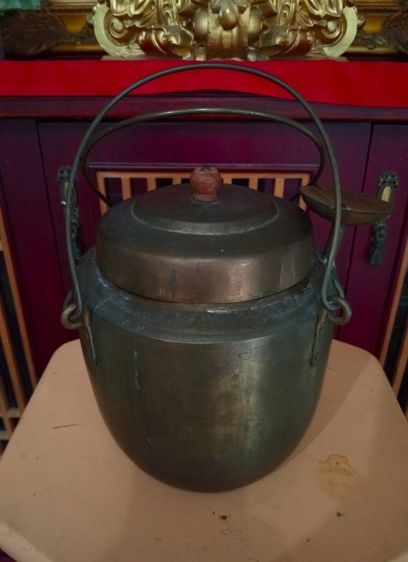 หม้อต้มสมุนไพรเก่าโบราณอายุเป็นร้อยปีสภาพเยี่ยมครบชุด รูปที่ 14