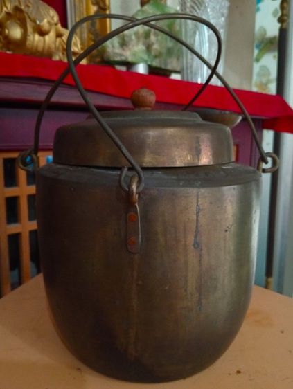 หม้อต้มสมุนไพรเก่าโบราณอายุเป็นร้อยปีสภาพเยี่ยมครบชุด รูปที่ 8