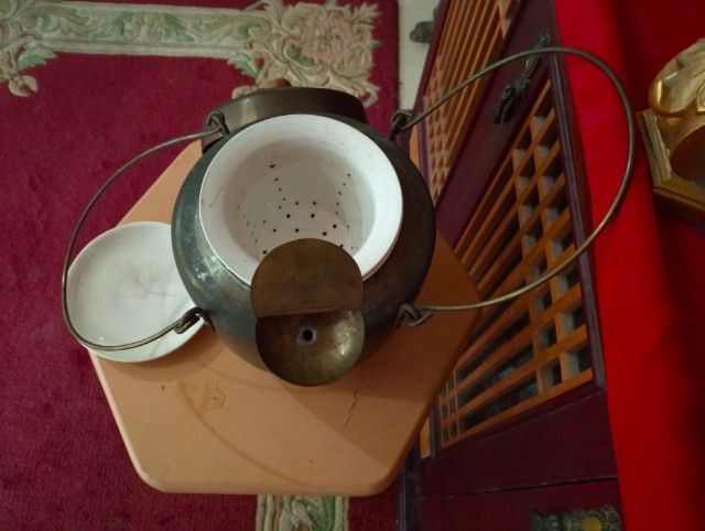 หม้อต้มสมุนไพรเก่าโบราณอายุเป็นร้อยปีสภาพเยี่ยมครบชุด รูปที่ 5