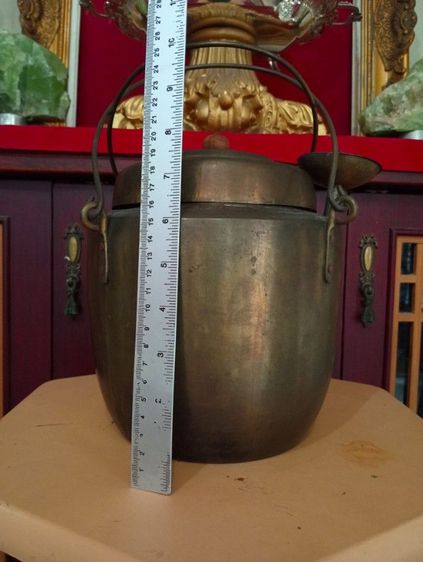 หม้อต้มสมุนไพรเก่าโบราณอายุเป็นร้อยปีสภาพเยี่ยมครบชุด รูปที่ 12