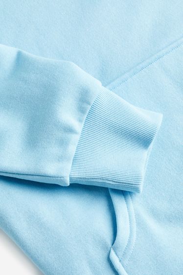 Hooded sweatshirt dress ฮุ้ดเดรส H M ของใหม่ สีฟ้า size L   รูปที่ 7