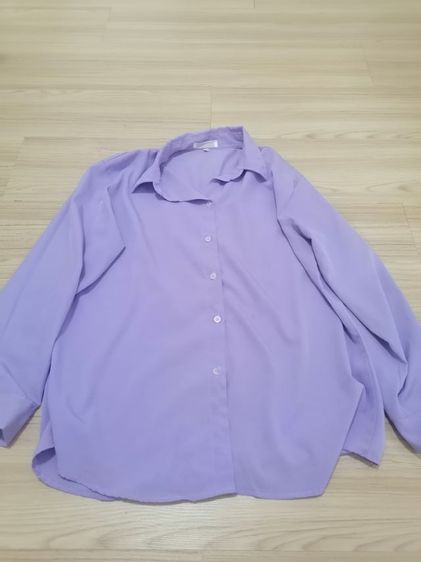 เสื้อเชิ้ตสีม่วงsize 42