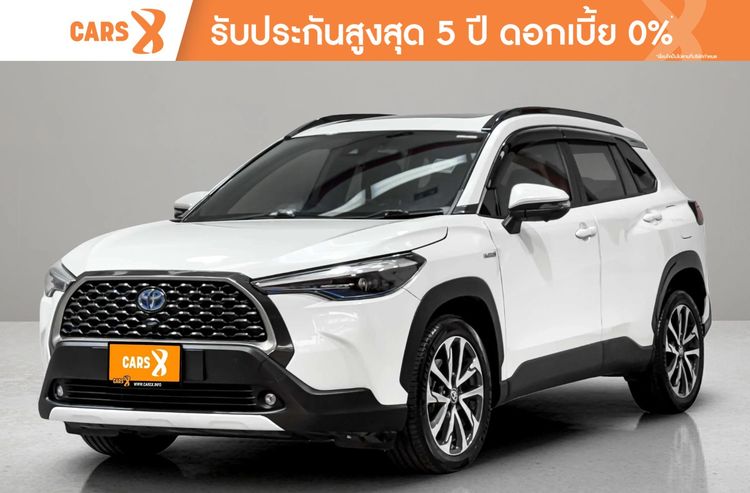 Toyota Corolla Cross 2020 1.8 Hybrid Premium Safety Sedan ไฮบริด ไม่ติดแก๊ส เกียร์อัตโนมัติ ขาว