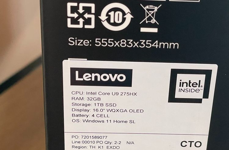 LENOVO LEGION PRO 7 16IAX10H 83F5001VTA Ultra 9 275HX SSD1TB RAM32GB RTX 5070Ti (12GB GDDR7)จอ2K OLED รูปที่ 5