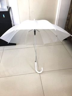 Beautiful White Elegant Hook Umbrella รูปที่ 2