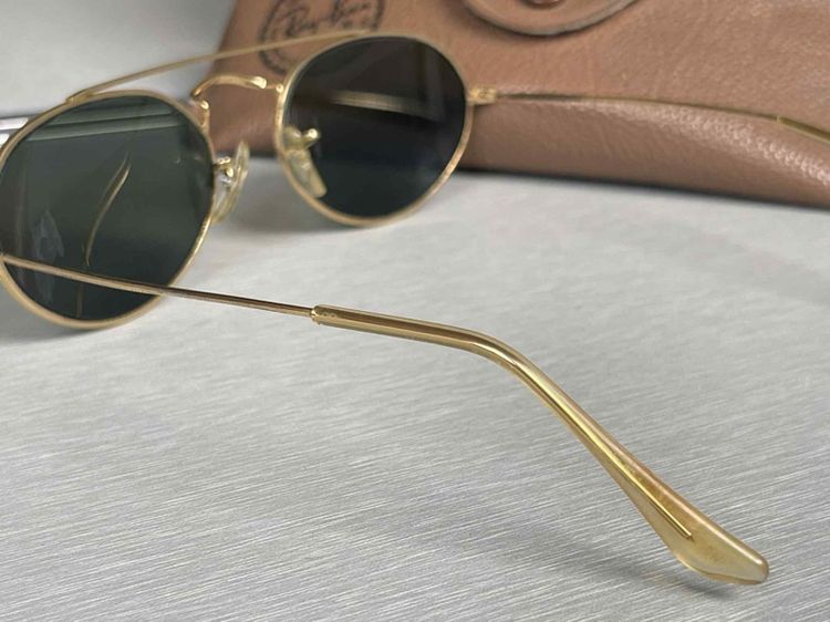 Vintage B l Ray Ban Classic W1534 Arista G15 UV Arced Oval Aviator Sunglasses  รูปที่ 12