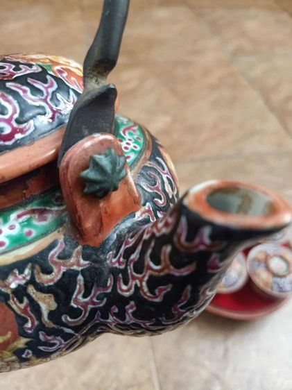 ชุดกาชาพร้อมถ้วนถาดรองเทพนมนรสิงห์เก่า  รูปที่ 7