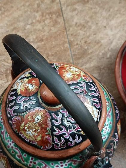 ชุดกาชาพร้อมถ้วนถาดรองเทพนมนรสิงห์เก่า  รูปที่ 4