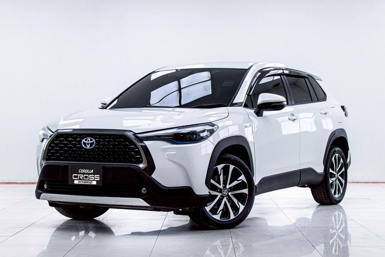 Toyota Corolla Cross 2021 1.8 Hybrid Premium Utility-car ไฮบริด ไม่ติดแก๊ส เกียร์อัตโนมัติ ขาว รูปที่ 4