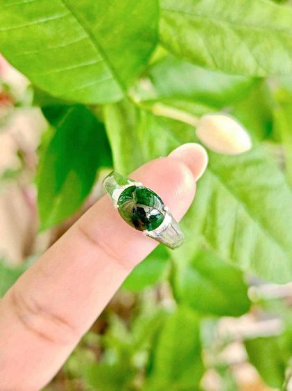 เงิน แหวนหยกแท้