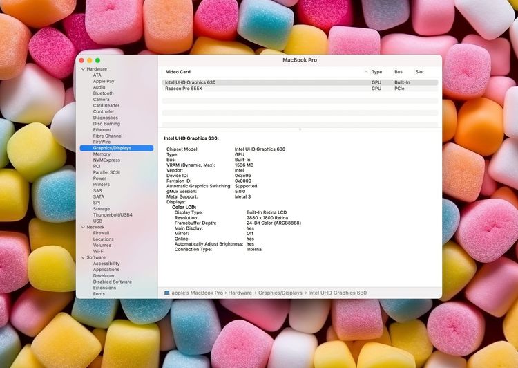 MacBook Pro 15-inch,2018 Four Thunderbolt 3 ports Intel Core i7 Ram16GB SSD256GB SpaceGray รูปที่ 16