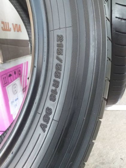 ยางคู่ Yokohama 215-55-18 ปี4523 ดอกเต็มๆ รูปที่ 6
