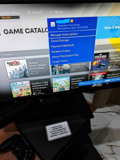 ขาย PS4 Slim 1TB + PS Plus Deluxe เกมเยอะมาก เล่นแท้ออนไลน์ ถึงสิ้นเดือนมกราปีหน้า + 2จอย รูปที่ 4