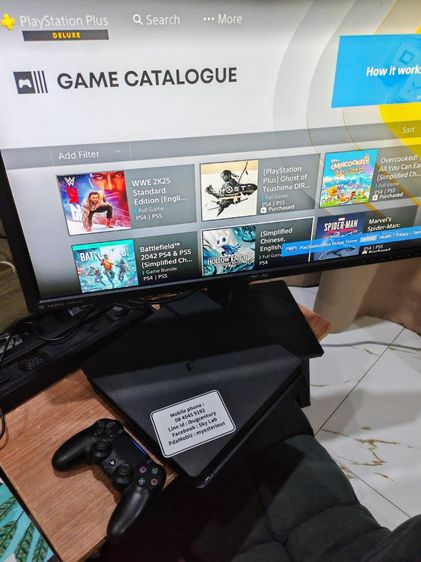 ขาย PS4 Slim 1TB + PS Plus Deluxe เกมเยอะมาก เล่นแท้ออนไลน์ ถึงสิ้นเดือนมกราปีหน้า + 2จอย รูปที่ 3