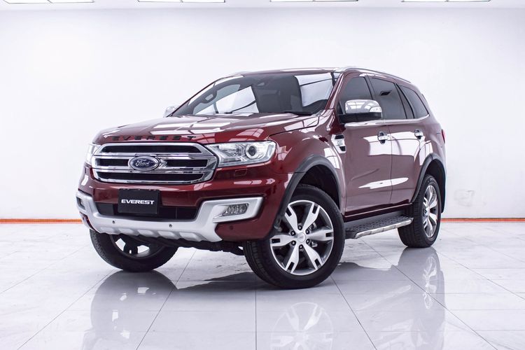 Ford Everest 2016 3.2 Titanium Plus 4WD Utility-car ดีเซล ไม่ติดแก๊ส เกียร์อัตโนมัติ แดง