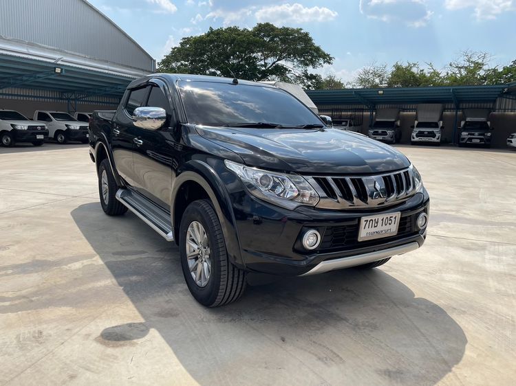 Mitsubishi Triton 2018 All New Double Cab 2.4 GLS Plus Pickup ดีเซล ไม่ติดแก๊ส เกียร์ธรรมดา ดำ รูปที่ 2