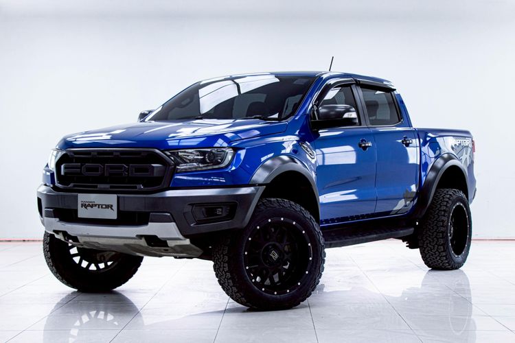 Ford Ranger 2019 Raptor 2.0 Bi-Turbo 4WD Pickup ดีเซล ไม่ติดแก๊ส เกียร์อัตโนมัติ น้ำเงิน รูปที่ 4