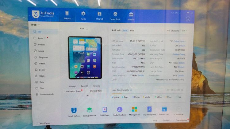 IPad Gen 10 64GB Wi-Fi สีน้ำเงิน สภาพสวย เครื่องไทย รูปที่ 13