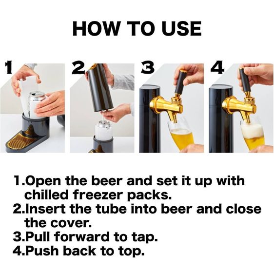 เครื่องอัปเกรดเบียร์  Beer Server GH-BEERO-BK(Black) รูปที่ 7