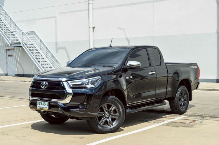 Toyota Hilux Revo 2022 2.4 Prerunner Mid Pickup ดีเซล ไม่ติดแก๊ส เกียร์อัตโนมัติ ดำ รูปที่ 3