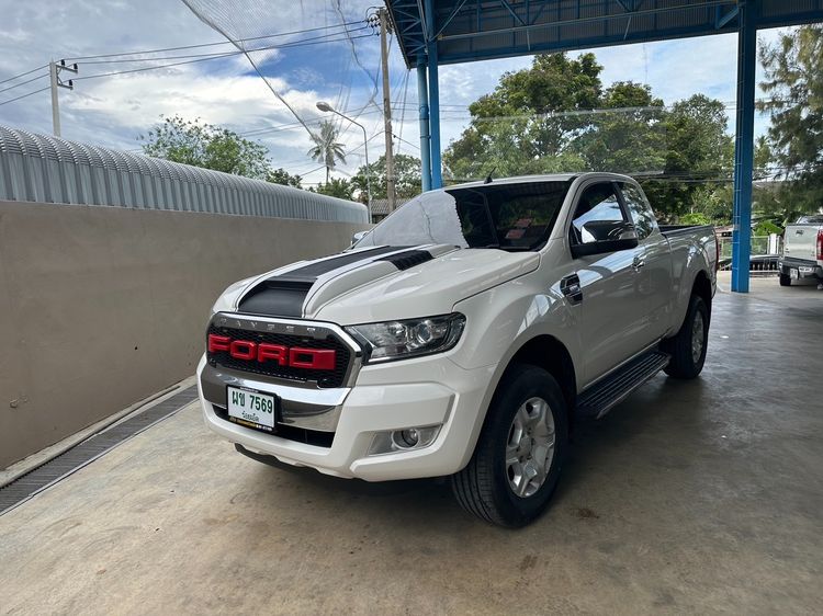 Ford Ranger 2017 2.2 Hi-Rider XLT Pickup ดีเซล ไม่ติดแก๊ส เกียร์ธรรมดา ขาว