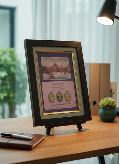 พระเหรียญวิเศษเรืองปัญญา ปี 2516 ชุดพิเศษลง อาบทองคำ ปลุกเสก เสาร์ห้า 7 - 11 เมษายน รวม 5 ราตรี  รูปที่ 2