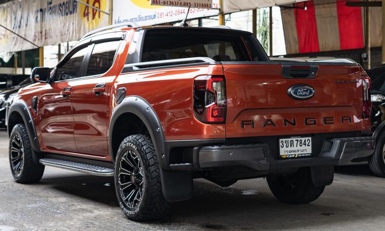 Ford Ranger 2022 2.0 Bi-Turbo Hi-Rider Wildtrak Pickup ดีเซล ไม่ติดแก๊ส เกียร์อัตโนมัติ ส้ม รูปที่ 3