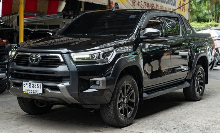 Toyota Hilux Revo 2021 Double Cab Prerunner 2x4 2.4 Rocco Pickup ดีเซล ไม่ติดแก๊ส เกียร์อัตโนมัติ ดำ รูปที่ 2