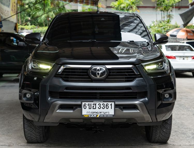 Toyota Hilux Revo 2021 Double Cab Prerunner 2x4 2.4 Rocco Pickup ดีเซล ไม่ติดแก๊ส เกียร์อัตโนมัติ ดำ