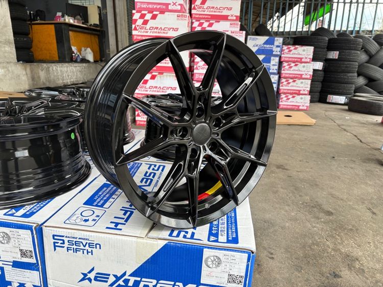 ล้อแม็กมือ1 ขอบ18 FX2 5รู114 กว้าง8 ออฟ38 สีดำเงา ล้อเบา FLOW FORMING งานSEVENFIFTH งานสวยมากๆ รูปที่ 6