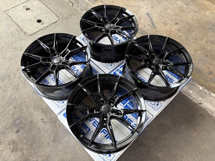 ล้อแม็กมือ1 ขอบ18 FX2 5รู114 กว้าง8 ออฟ38 สีดำเงา ล้อเบา FLOW FORMING งานSEVENFIFTH งานสวยมากๆ รูปที่ 3