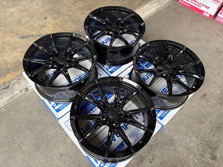 ล้อแม็กมือ1 ขอบ18 FX2 5รู114 กว้าง8 ออฟ38 สีดำเงา ล้อเบา FLOW FORMING งานSEVENFIFTH งานสวยมากๆ รูปที่ 2
