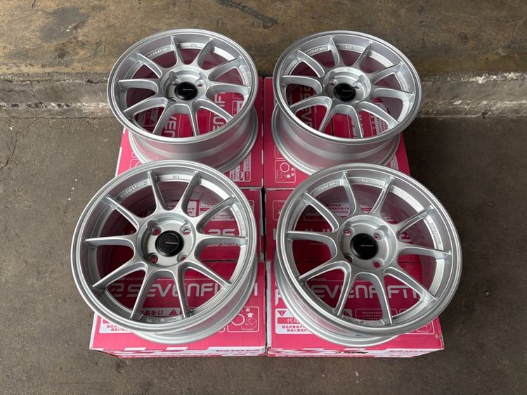 15" ล้อแม็กมือ1 ขอบ15 TC105 4รู100 กว้าง7 ออฟ35 สีบรอน งานSEVENFIFTH งานสวยมาก 