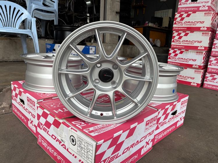 ล้อแม็กมือ1 ขอบ15 TC105 4รู100 กว้าง7 ออฟ35 สีบรอน งานSEVENFIFTH งานสวยมาก  รูปที่ 4