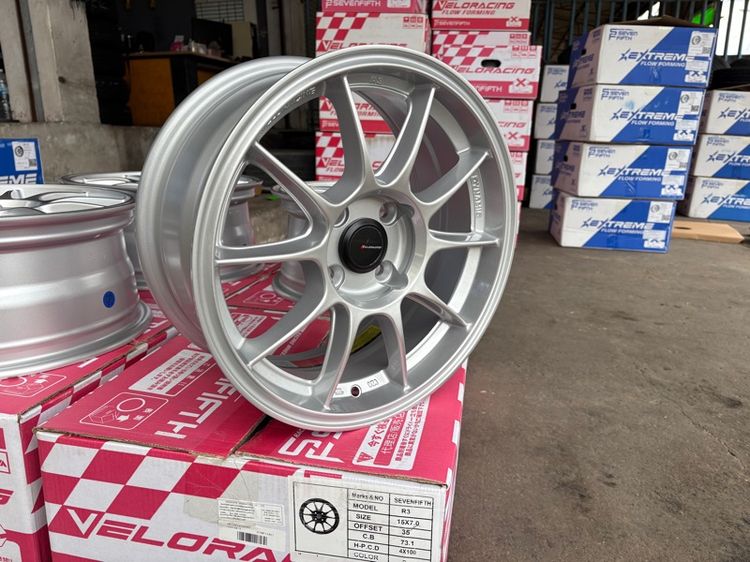 ล้อแม็กมือ1 ขอบ15 TC105 4รู100 กว้าง7 ออฟ35 สีบรอน งานSEVENFIFTH งานสวยมาก  รูปที่ 6