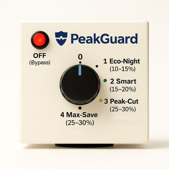 รับติดตั้งระบบประหยัดไฟ กล่องประหยัดไฟบ้าน อุปกรณ์ประหยัดไฟ ลดค่าไฟ ด้วย PeakGuard โดย ช่างBon รูปที่ 5