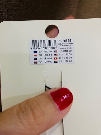 เข็มกลัด Lovisa ของแท้ Black Diamante Leaf Round Brooch รูปที่ 10