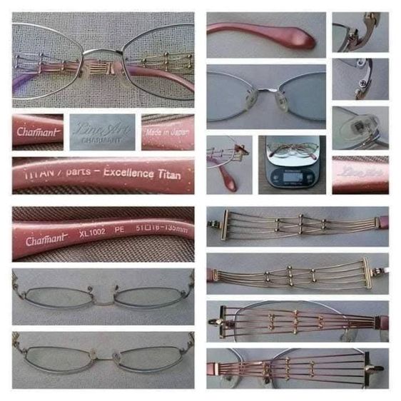 แว่นสายตาไทเทเนียมบริสุทธิ์ชั้นเลิศ CHARMANT LINE ART ซีรีส์ตัวท็อปของ 'ชาร์มังต์' รุ่น Quintet  สำหรับผู้มีดนตรีในหัวใจ เลนส์บลู โพรเทค มัลติโค้ท ค่าสายตายาว 225...Autentic CHARMANT LINE ART handcrafted in Sabae, Japan
 รูปที่ 5