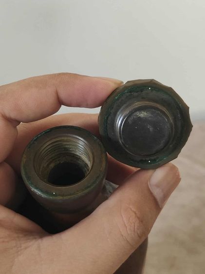 กระติกน้ำทองแดงแท้ Solid Copper Water bottle Hot Water Bottle Antique Vintage Old One Little Dent  เป็นกระติกน้ำร้อน โบราณ วินเทจ  รูปที่ 10