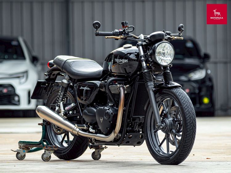 Triumph StreetTwin900 ปี2017 สีดำ วิ่ง16,000km. แต่งครบ