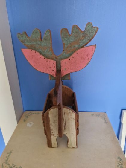 กระถางดอกไม้ แต่งสวน กวางไม้เก่า 140 ค่าส่ง 50 รูปที่ 2