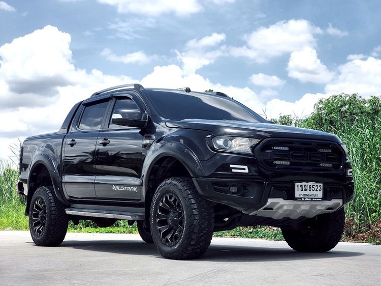 Ford Ranger 2015 3.2 Wildtrak 4WD Pickup ดีเซล ไม่ติดแก๊ส เกียร์อัตโนมัติ ดำ