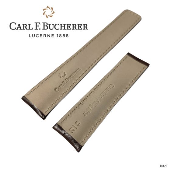 สายนาฬิกาหนังจระเข้แท้ แบรนด์ Carl F. Bucherer ขนาดหัวสาย 21 มิล ปลายสาย 18 มิล รูปที่ 3