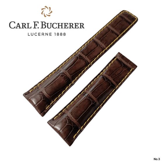 สายนาฬิกาหนังจระเข้แท้ แบรนด์ Carl F. Bucherer ขนาดหัวสาย 21 มิล ปลายสาย 18 มิล รูปที่ 8